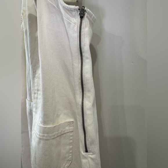 Free People Dex denim midi dress in ecru cream white Elegant Cream Maxi Dress - Picture 4 of 9